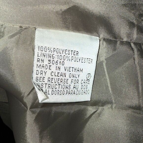 Vintage 90’s Collections for Le Suit Women’s Blazer Jacket Size 14 Taupe Olive O - Picture 12 of 12